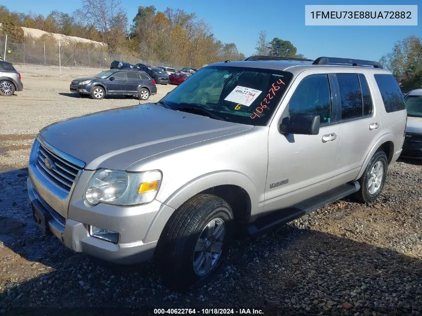 2008 Ford Explorer Xlt VIN: 1FMEU73E88UA72882 Lot: 40622764