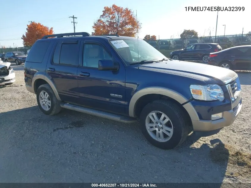 2008 Ford Explorer Eddie Bauer VIN: 1FMEU74E58UA32399 Lot: 40652207