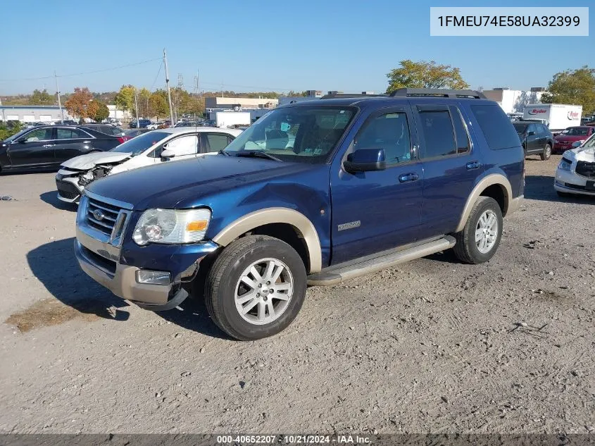 2008 Ford Explorer Eddie Bauer VIN: 1FMEU74E58UA32399 Lot: 40652207