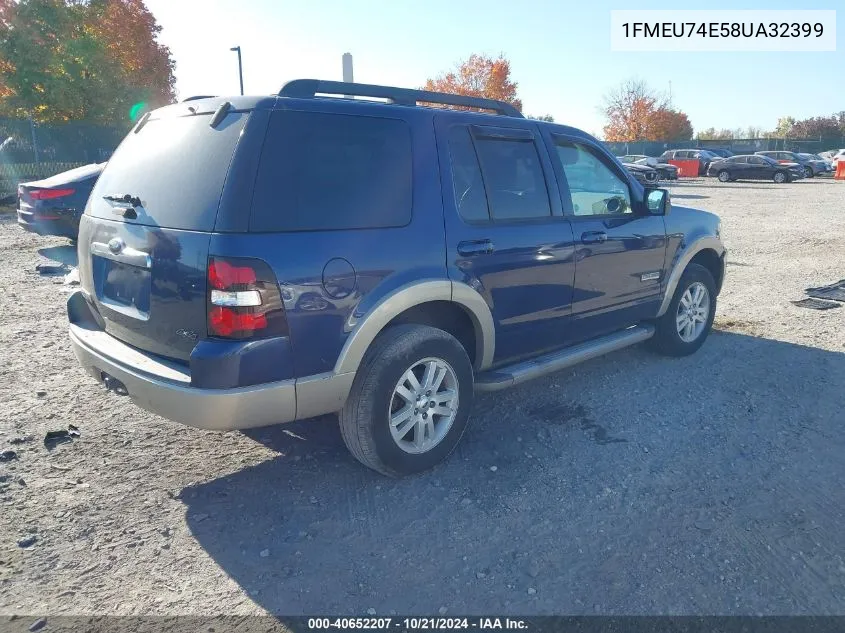 2008 Ford Explorer Eddie Bauer VIN: 1FMEU74E58UA32399 Lot: 40652207