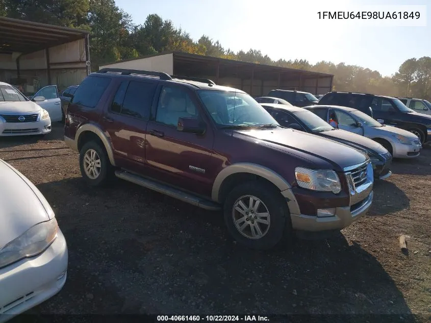 2008 Ford Explorer Eddie Bauer VIN: 1FMEU64E98UA61849 Lot: 40661460