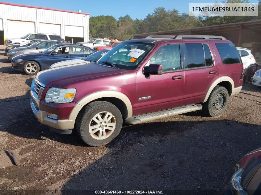 2008 Ford Explorer Eddie Bauer VIN: 1FMEU64E98UA61849 Lot: 40661460