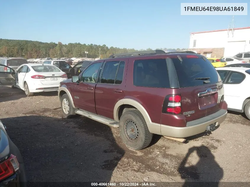 2008 Ford Explorer Eddie Bauer VIN: 1FMEU64E98UA61849 Lot: 40661460