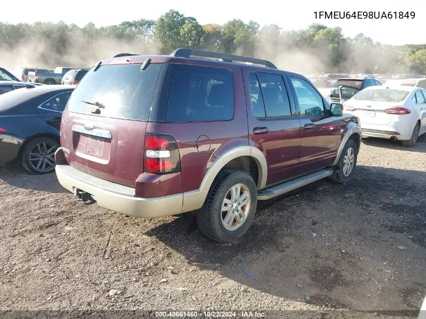 2008 Ford Explorer Eddie Bauer VIN: 1FMEU64E98UA61849 Lot: 40661460