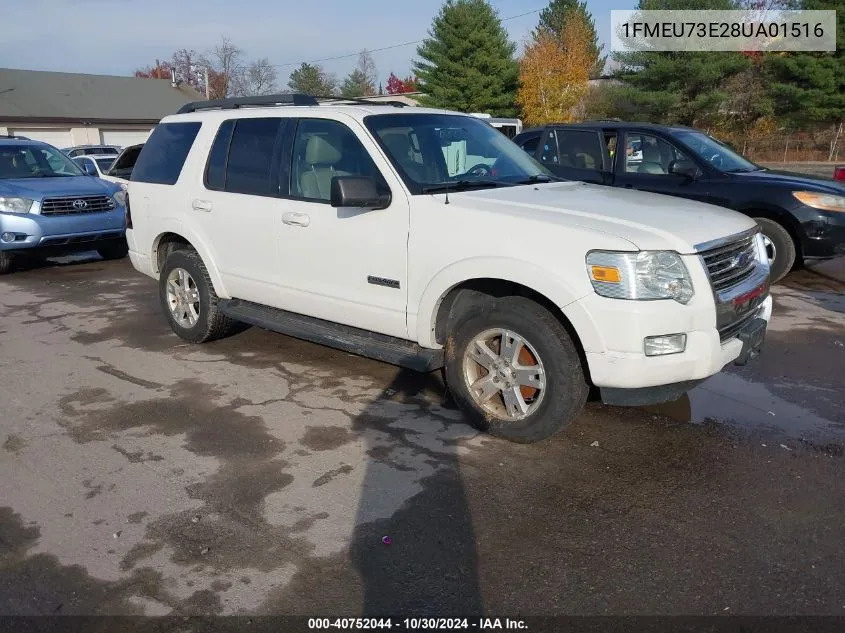 2008 Ford Explorer Xlt VIN: 1FMEU73E28UA01516 Lot: 40752044