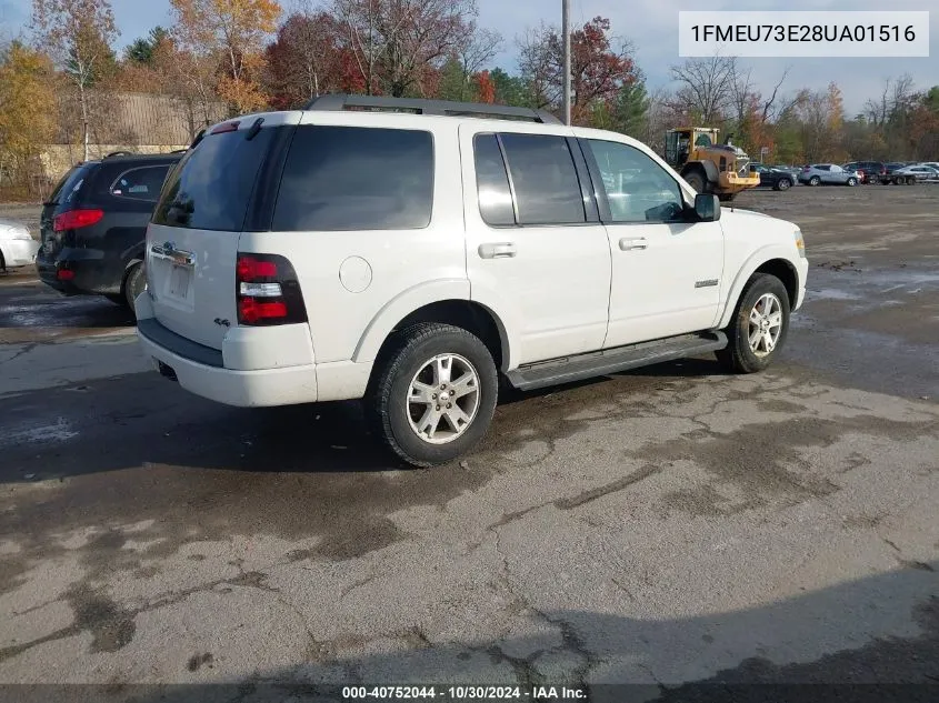 2008 Ford Explorer Xlt VIN: 1FMEU73E28UA01516 Lot: 40752044