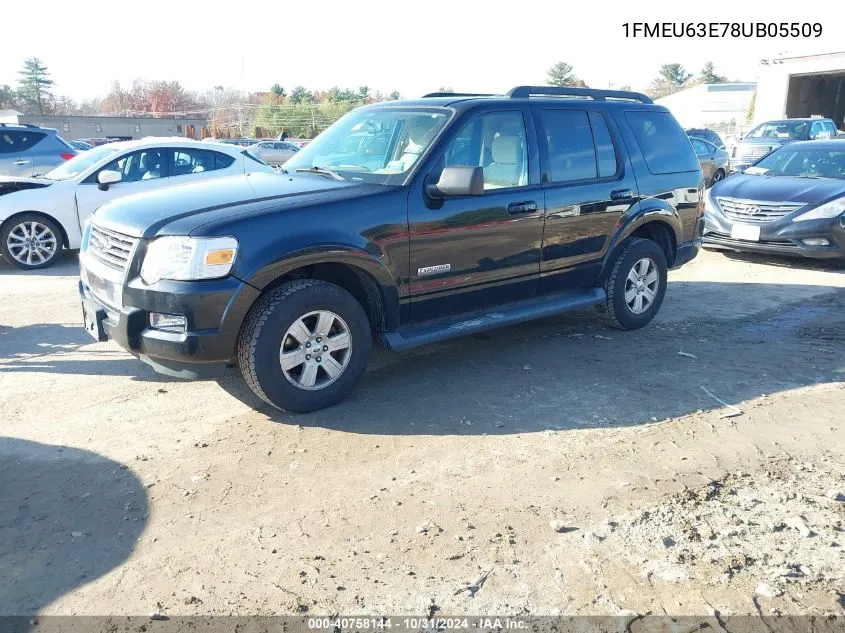 2008 Ford Explorer Xlt VIN: 1FMEU63E78UB05509 Lot: 40758144