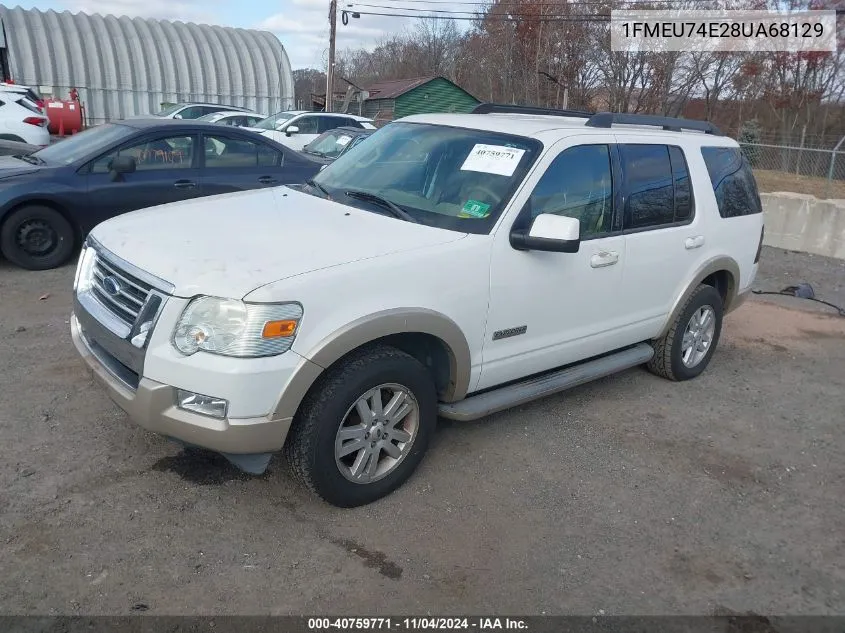 2008 Ford Explorer Eddie Bauer VIN: 1FMEU74E28UA68129 Lot: 40759771