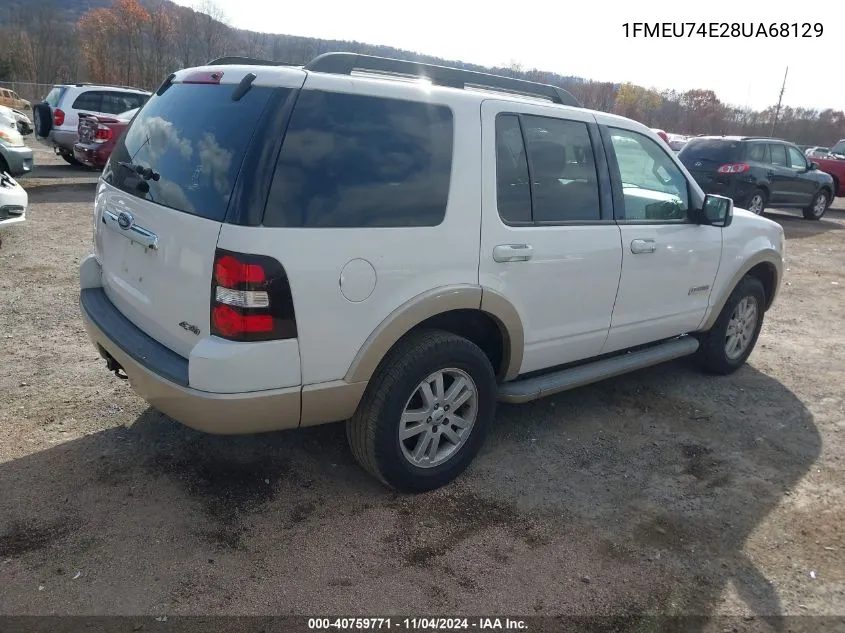 2008 Ford Explorer Eddie Bauer VIN: 1FMEU74E28UA68129 Lot: 40759771