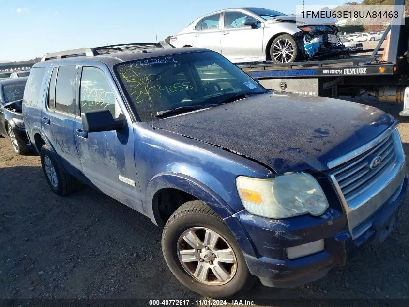 2008 Ford Explorer Xlt VIN: 1FMEU63E18UA84463 Lot: 40772617