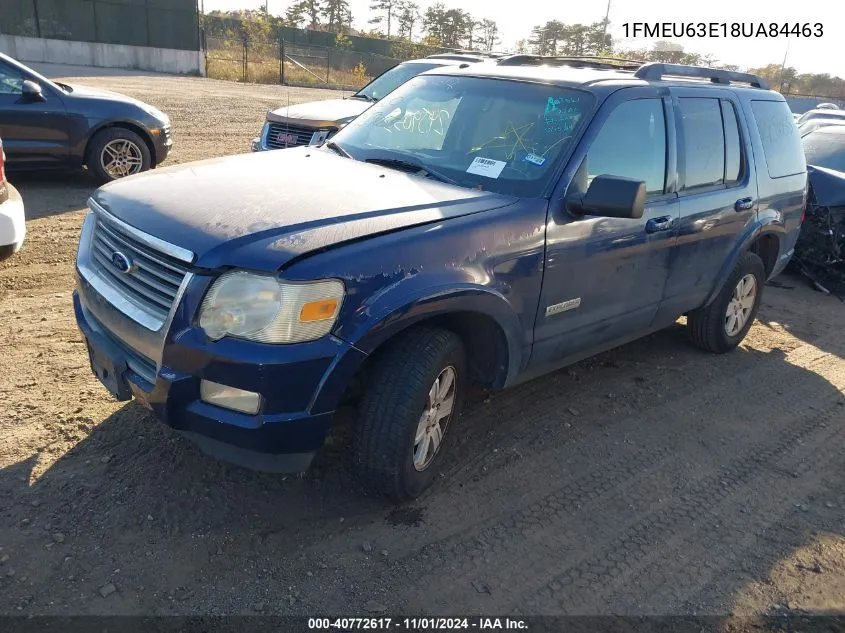 2008 Ford Explorer Xlt VIN: 1FMEU63E18UA84463 Lot: 40772617