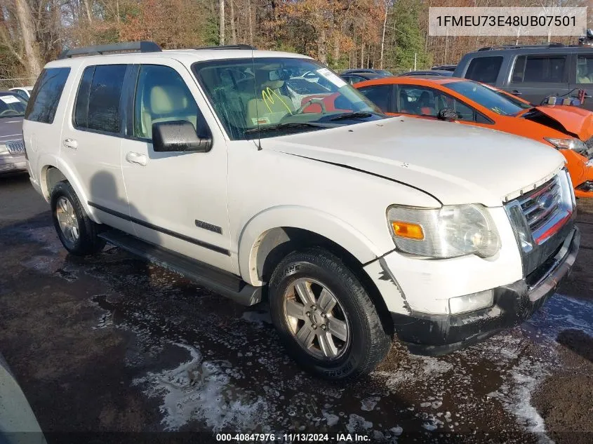 2008 Ford Explorer Xlt VIN: 1FMEU73E48UB07501 Lot: 40847976