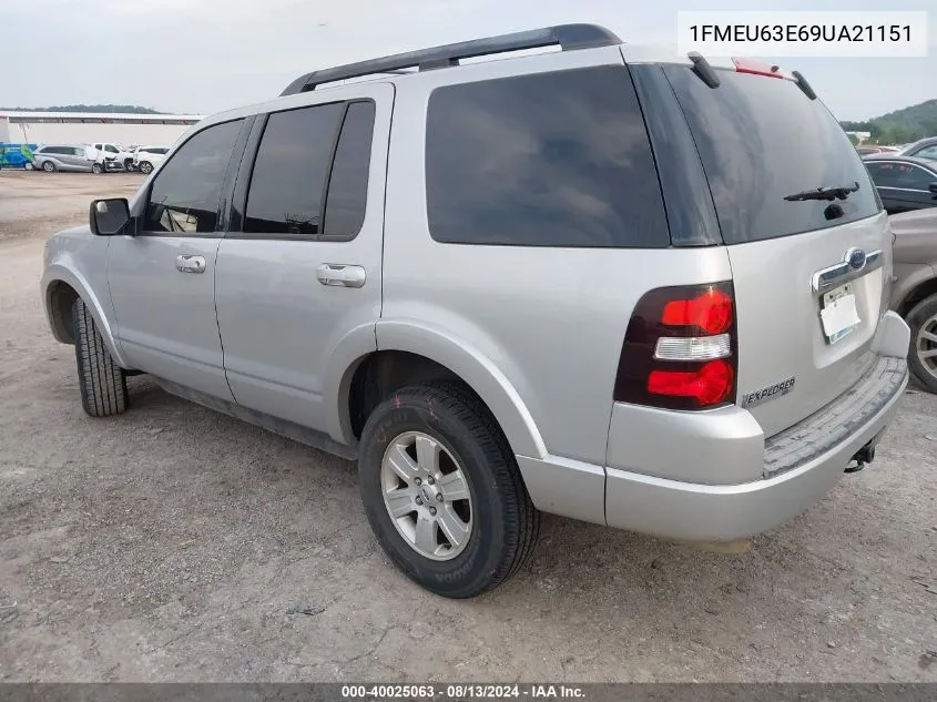 1FMEU63E69UA21151 2009 Ford Explorer Xlt