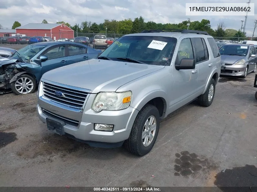 2009 Ford Explorer Xlt VIN: 1FMEU73E29UA08662 Lot: 40342511