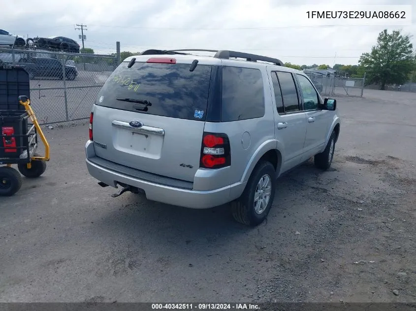 2009 Ford Explorer Xlt VIN: 1FMEU73E29UA08662 Lot: 40342511