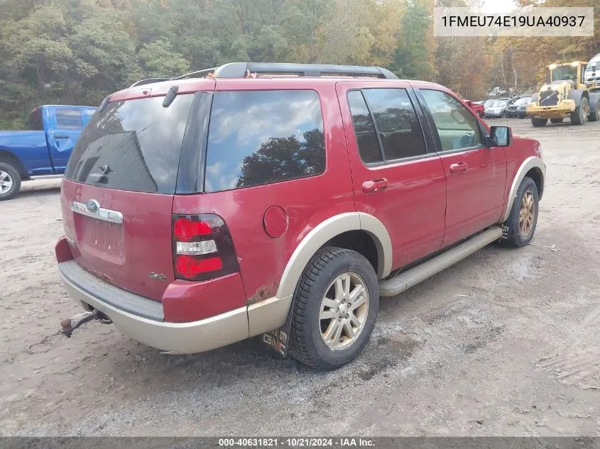 2009 Ford Explorer Eddie Bauer VIN: 1FMEU74E19UA40937 Lot: 40631821