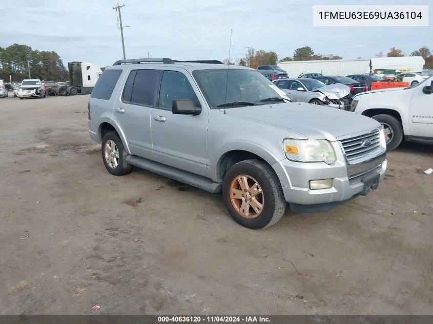 2009 Ford Explorer Xlt VIN: 1FMEU63E69UA36104 Lot: 40636120