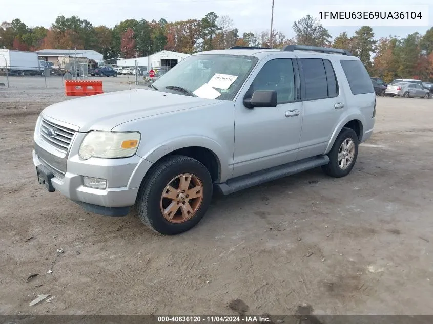 2009 Ford Explorer Xlt VIN: 1FMEU63E69UA36104 Lot: 40636120