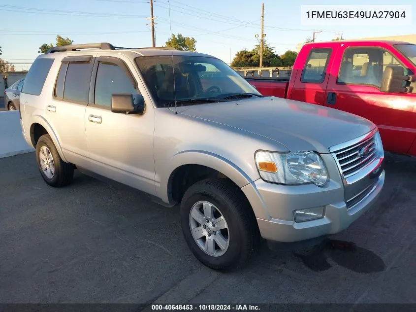 2009 Ford Explorer Xlt VIN: 1FMEU63E49UA27904 Lot: 40648453