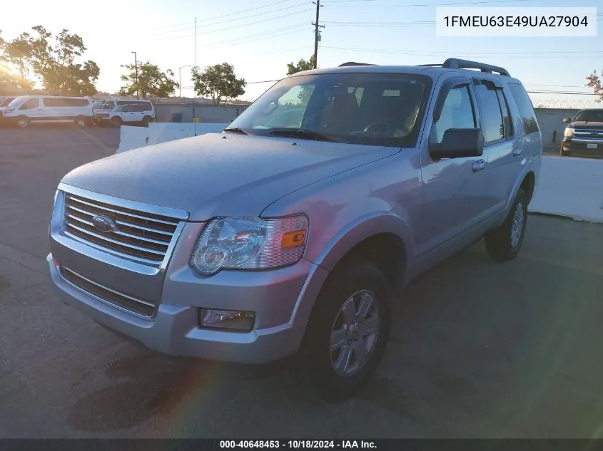 2009 Ford Explorer Xlt VIN: 1FMEU63E49UA27904 Lot: 40648453