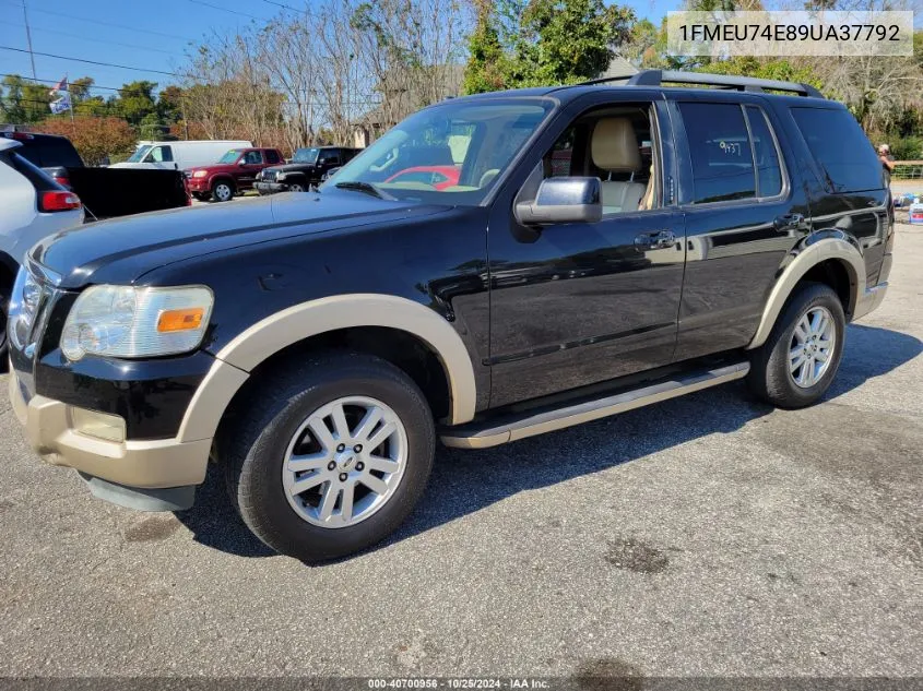 2009 Ford Explorer VIN: 1FMEU74E89UA37792 Lot: 40700956