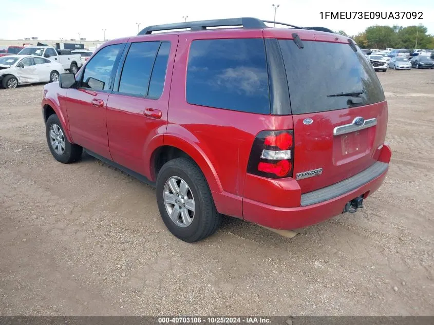 2009 Ford Explorer Xlt VIN: 1FMEU73E09UA37092 Lot: 40703106