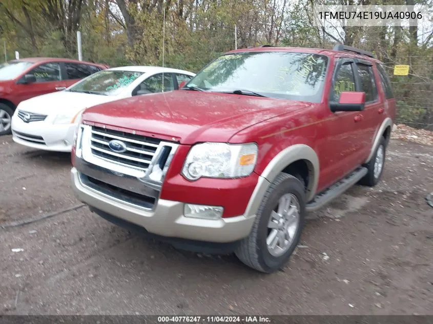 2009 Ford Explorer Eddie Bauer VIN: 1FMEU74E19UA40906 Lot: 40776247