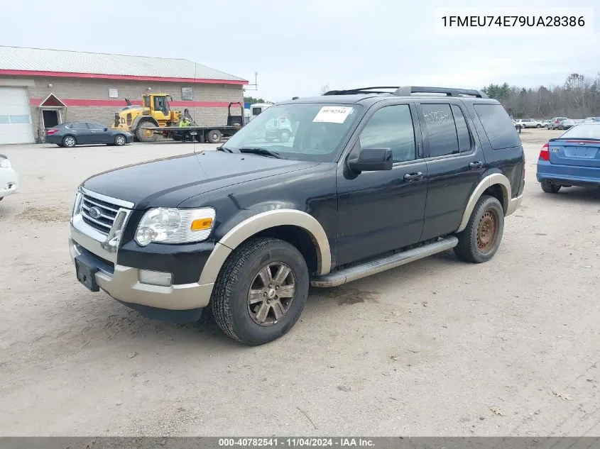 2009 Ford Explorer Eddie Bauer VIN: 1FMEU74E79UA28386 Lot: 40782541