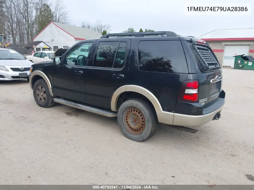 2009 Ford Explorer Eddie Bauer VIN: 1FMEU74E79UA28386 Lot: 40782541