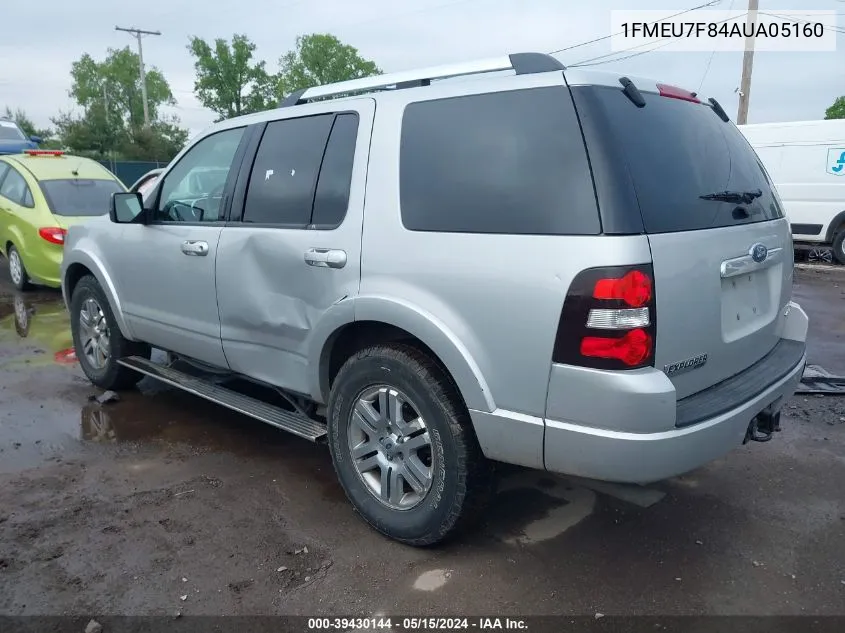 1FMEU7F84AUA05160 2010 Ford Explorer Limited