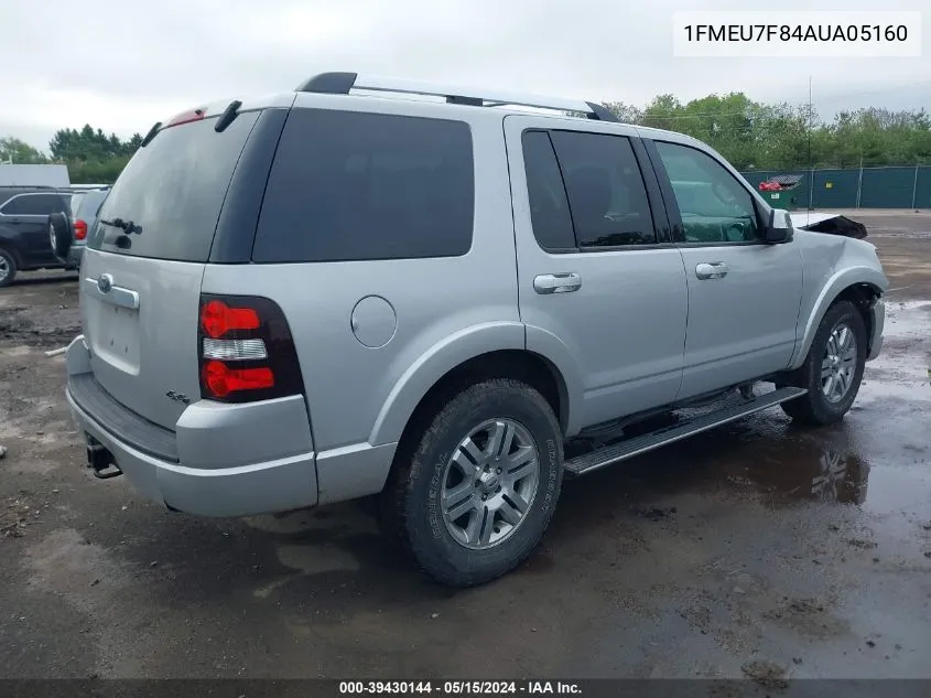 1FMEU7F84AUA05160 2010 Ford Explorer Limited