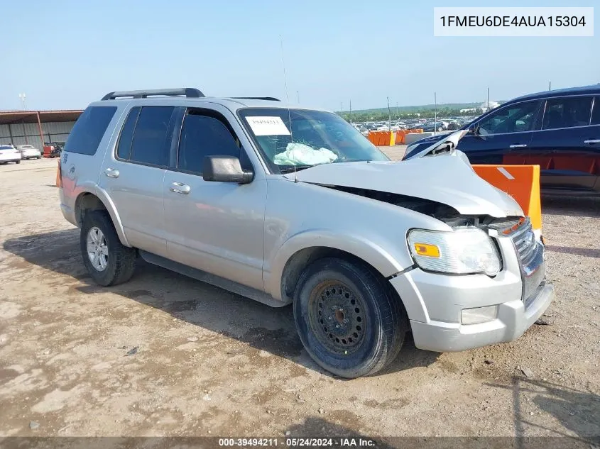 2010 Ford Explorer Xlt VIN: 1FMEU6DE4AUA15304 Lot: 39494211