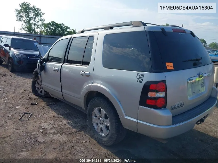 2010 Ford Explorer Xlt VIN: 1FMEU6DE4AUA15304 Lot: 39494211