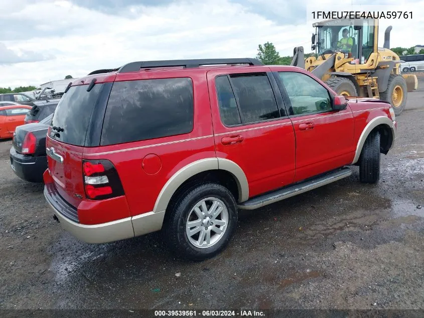 2010 Ford Explorer Eddie Bauer VIN: 1FMEU7EE4AUA59761 Lot: 39539561