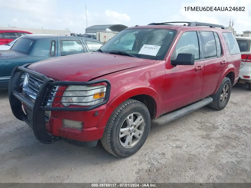 2010 Ford Explorer Xlt VIN: 1FMEU6DE4AUA24682 Lot: 39769117