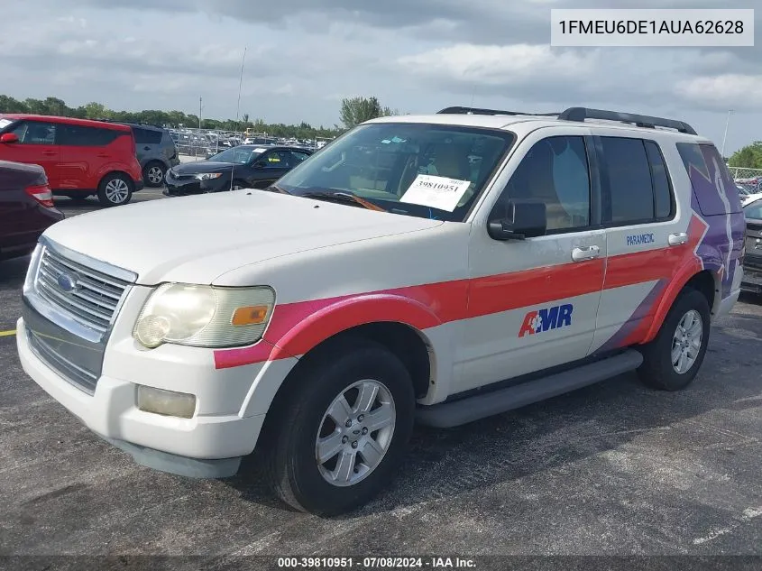 2010 Ford Explorer Xlt VIN: 1FMEU6DE1AUA62628 Lot: 39810951