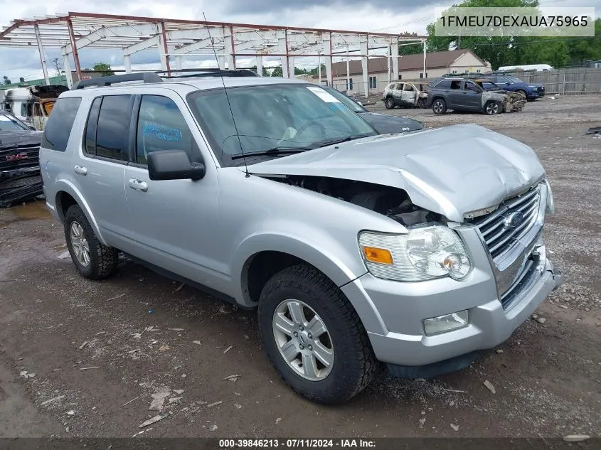 2010 Ford Explorer Xlt VIN: 1FMEU7DEXAUA75965 Lot: 39846213