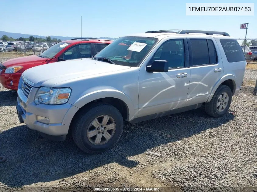 1FMEU7DE2AUB07453 2010 Ford Explorer Xlt