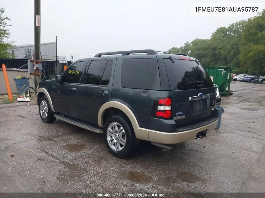 2010 Ford Explorer Eddie Bauer VIN: 1FMEU7E81AUA95787 Lot: 40067771