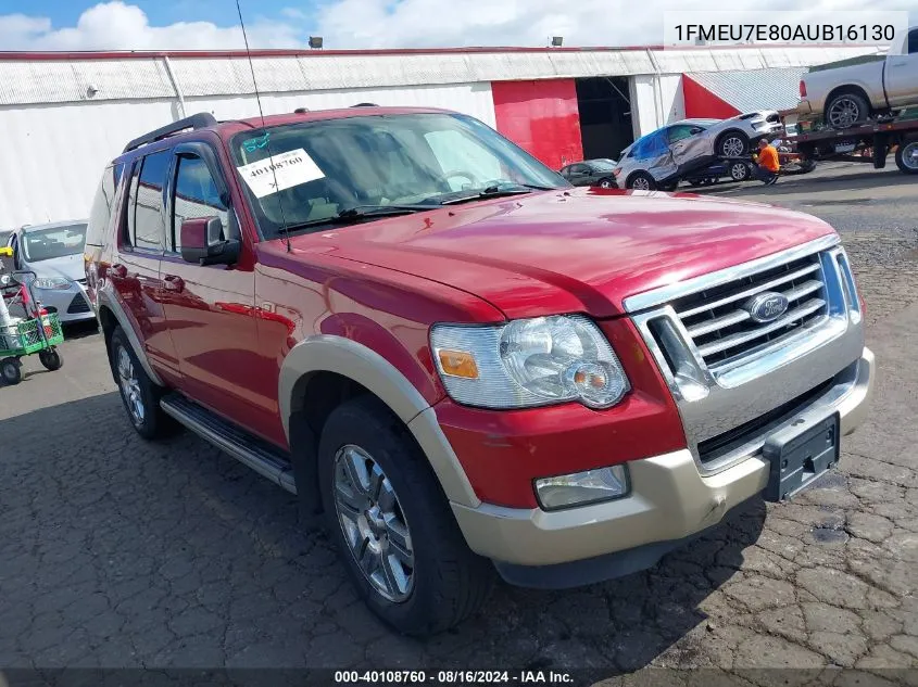 2010 Ford Explorer Eddie Bauer VIN: 1FMEU7E80AUB16130 Lot: 40108760