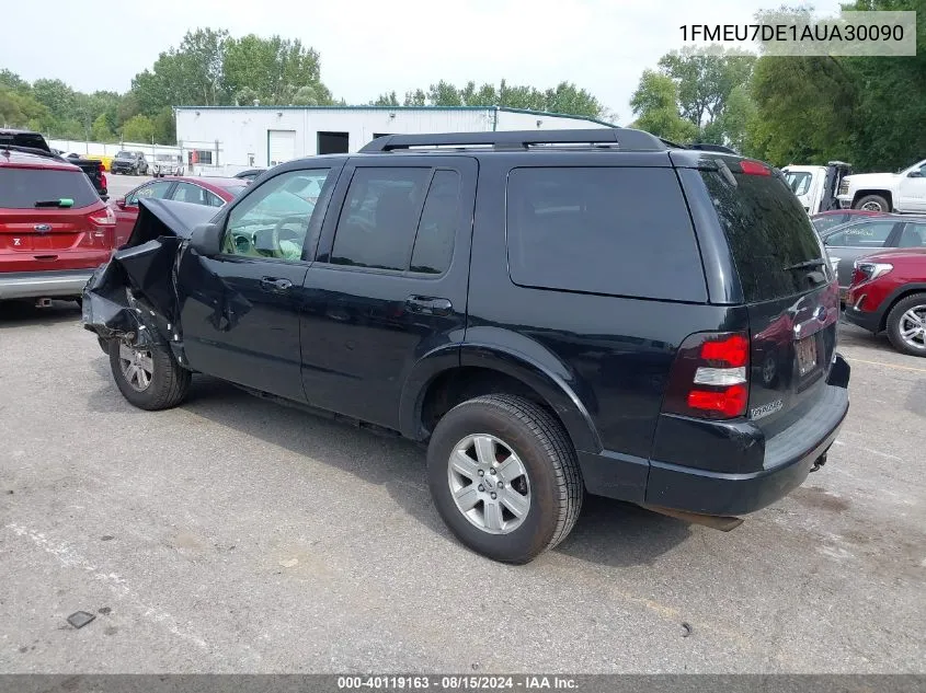 2010 Ford Explorer Xlt VIN: 1FMEU7DE1AUA30090 Lot: 40119163