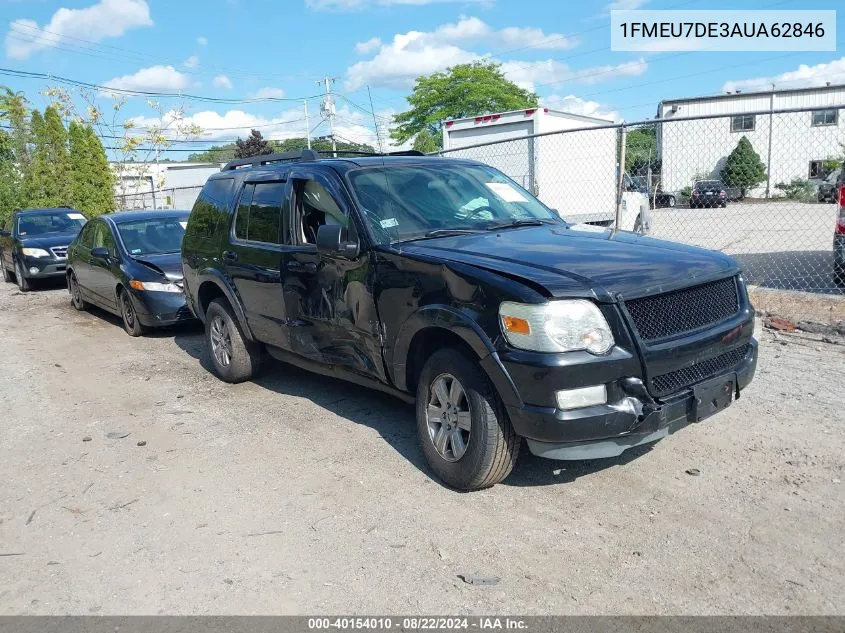 2010 Ford Explorer Xlt VIN: 1FMEU7DE3AUA62846 Lot: 40154010