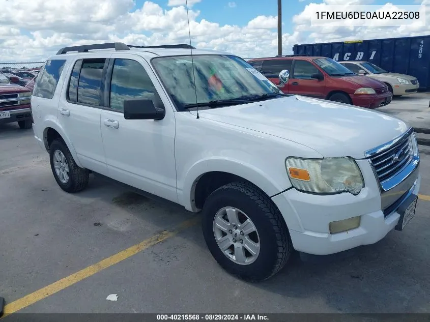 2010 Ford Explorer Xlt VIN: 1FMEU6DE0AUA22508 Lot: 40215568