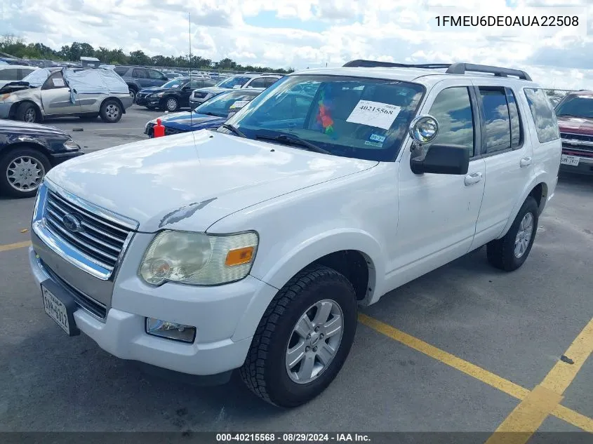 1FMEU6DE0AUA22508 2010 Ford Explorer Xlt