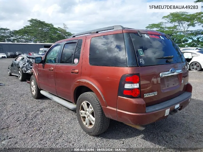 2010 Ford Explorer Xlt VIN: 1FMEU7DE8AUA49283 Lot: 40279298