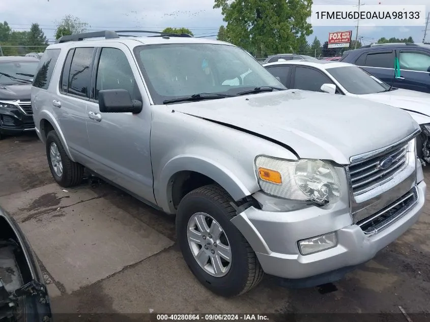 2010 Ford Explorer Xlt VIN: 1FMEU6DE0AUA98133 Lot: 40280864