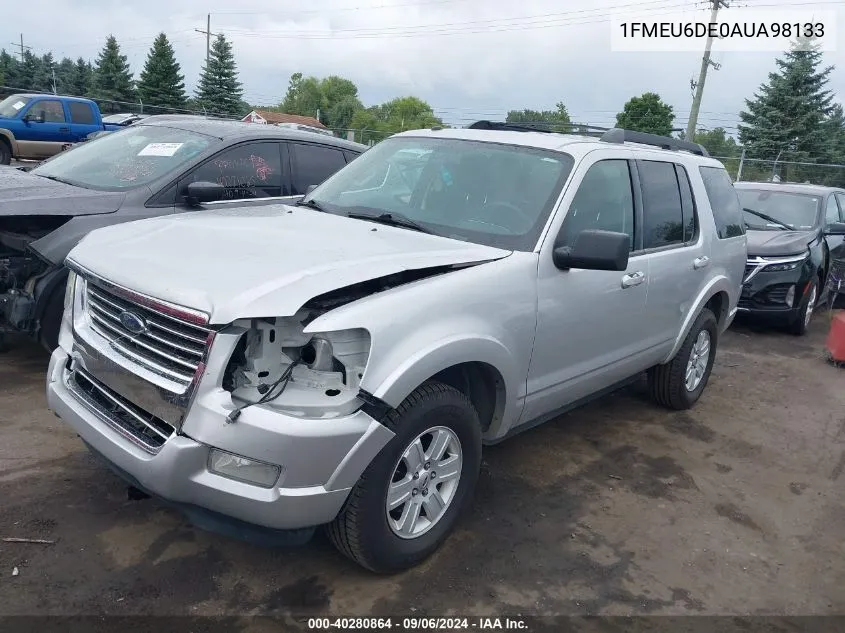 2010 Ford Explorer Xlt VIN: 1FMEU6DE0AUA98133 Lot: 40280864