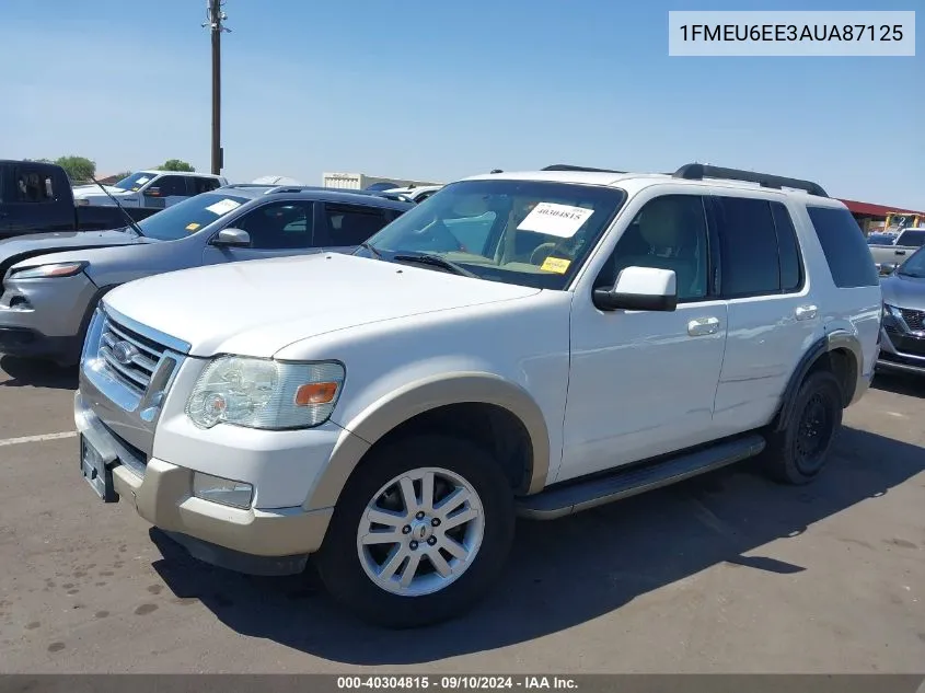 2010 Ford Explorer Eddie Bauer VIN: 1FMEU6EE3AUA87125 Lot: 40304815