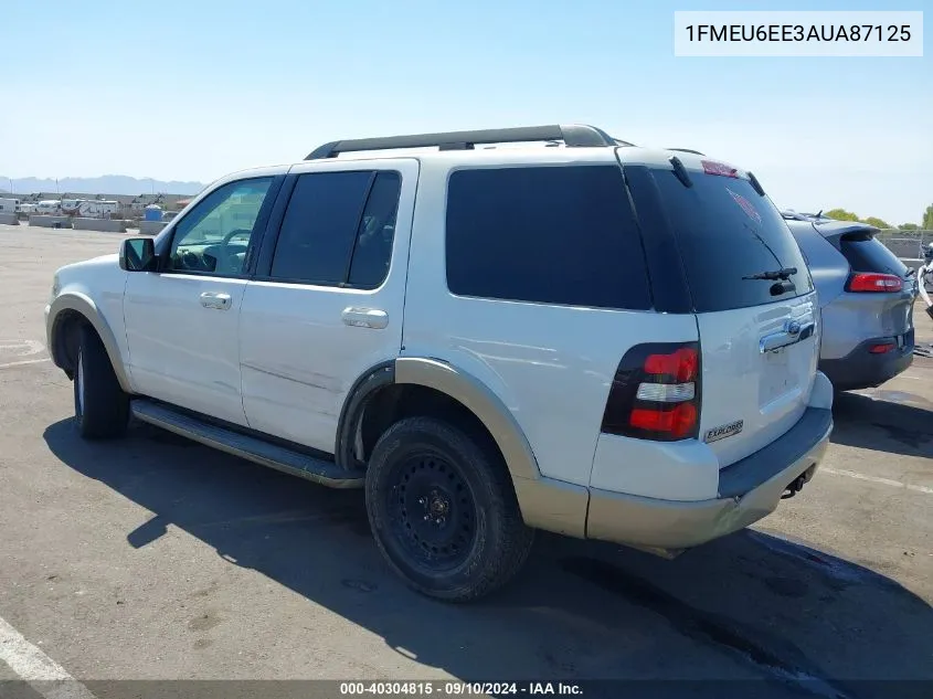 2010 Ford Explorer Eddie Bauer VIN: 1FMEU6EE3AUA87125 Lot: 40304815