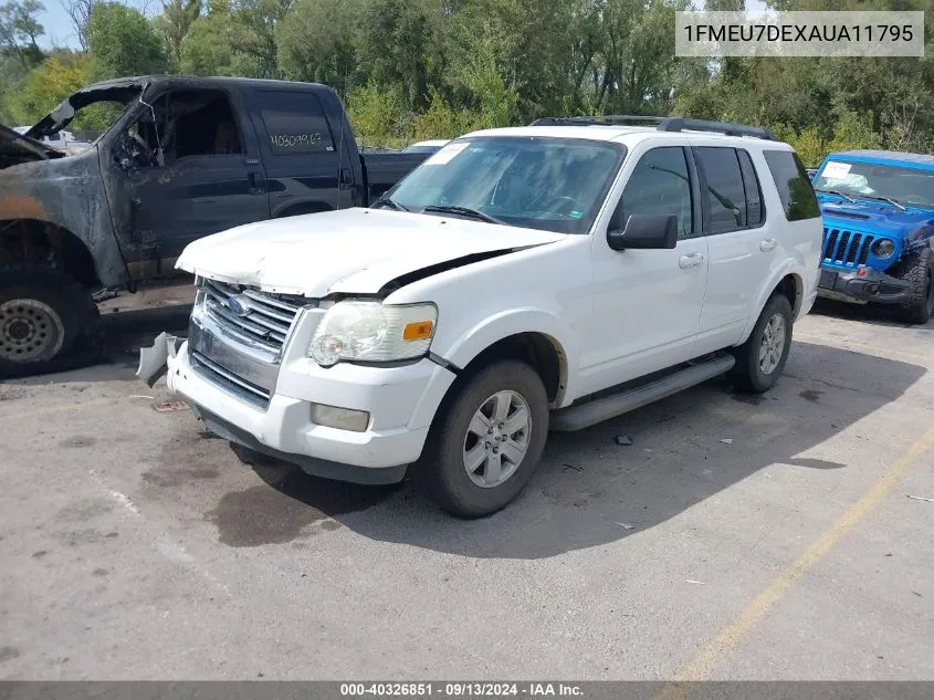 2010 Ford Explorer Xlt VIN: 1FMEU7DEXAUA11795 Lot: 40326851